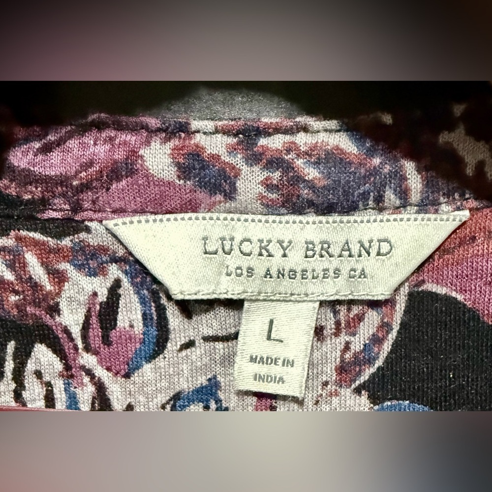 🧌Lucky Brand Coquette Floral 3/4 Bell Sleeve Tunic - Picture 3 of 11